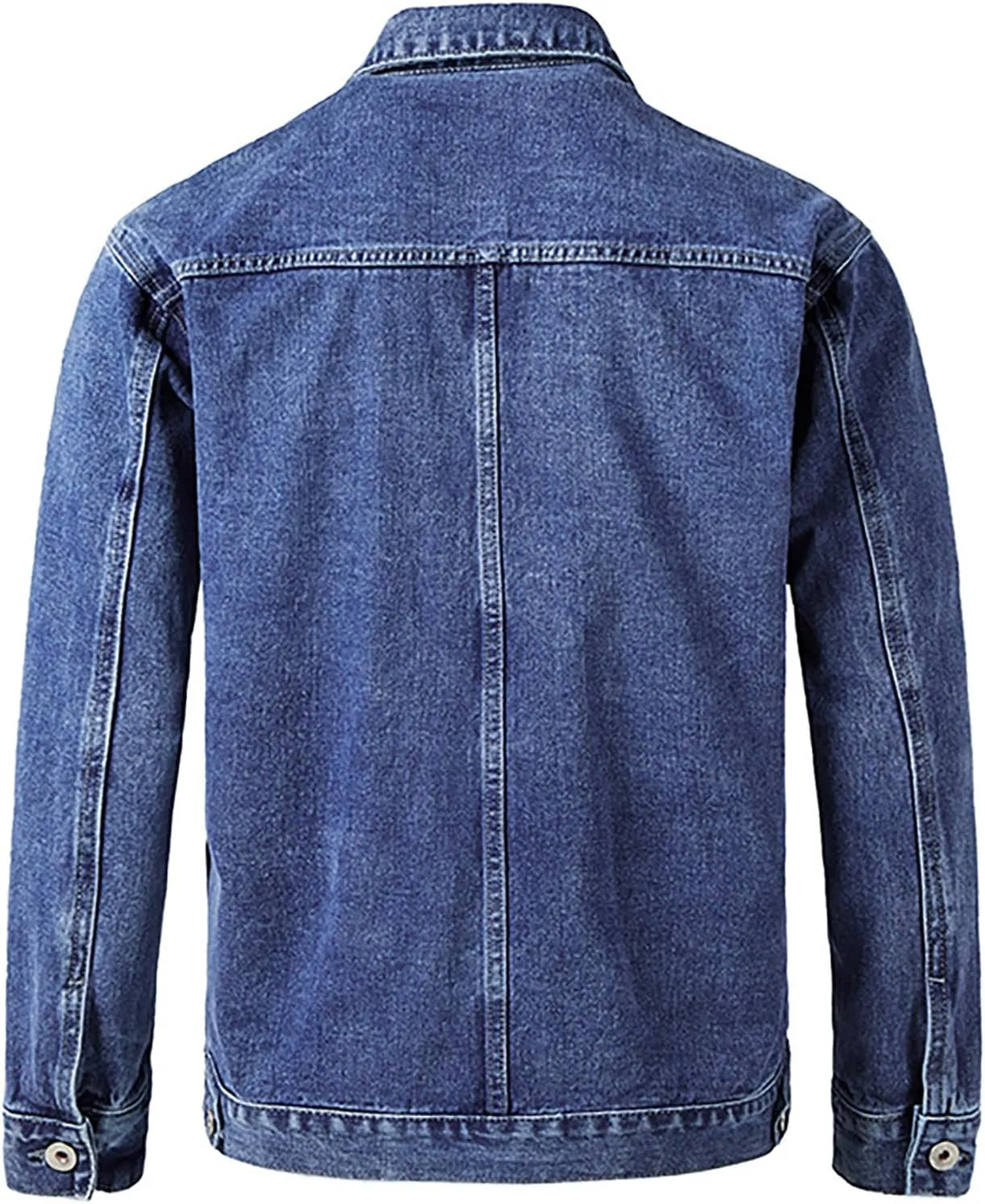 Mens Fleece Lined Jean Jacket Winter Sherpa Windbreaker Cotton Denim Trucker Jackets Distressed Denim Trucker Jackets