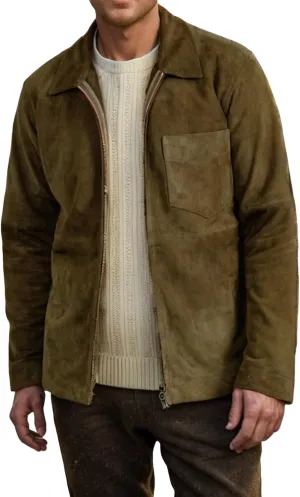 Mens Fleece Slim Fit Jacket Lapel Collar Full Zip Up Windbreaker Outwear with Pocket for Outdoor Hiking and Travel