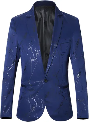 Men's Floral Tuxedo Jacket Jacquard Suit Jackets Slim Fit Blazer for Wedding, Prom, Dinner Paisley Shawl Lapel Blazer