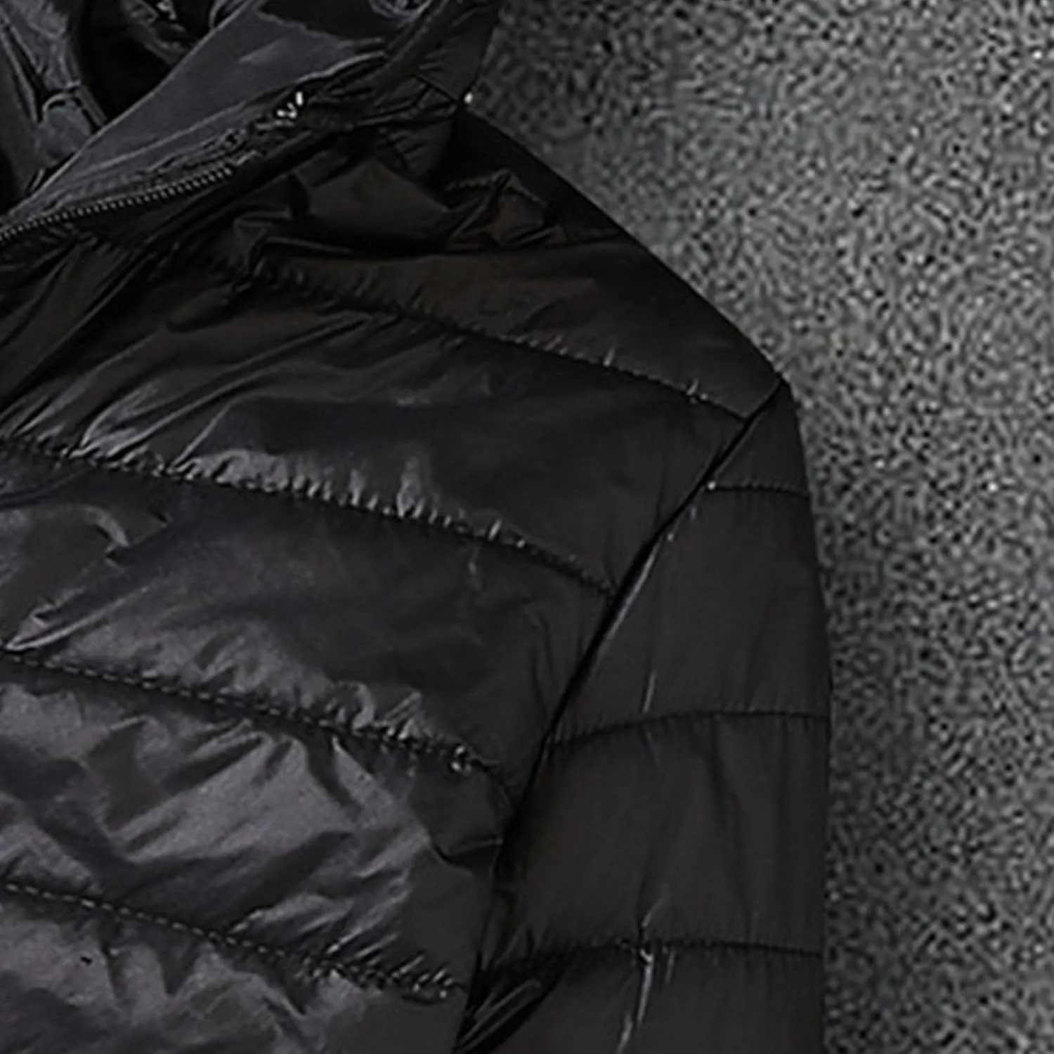 Men's Lightweight Down Jacket Hooded Zip Jacket with Pockets Loose Long Sleeve Casual Parkas Daily Outerwear Spring Coats