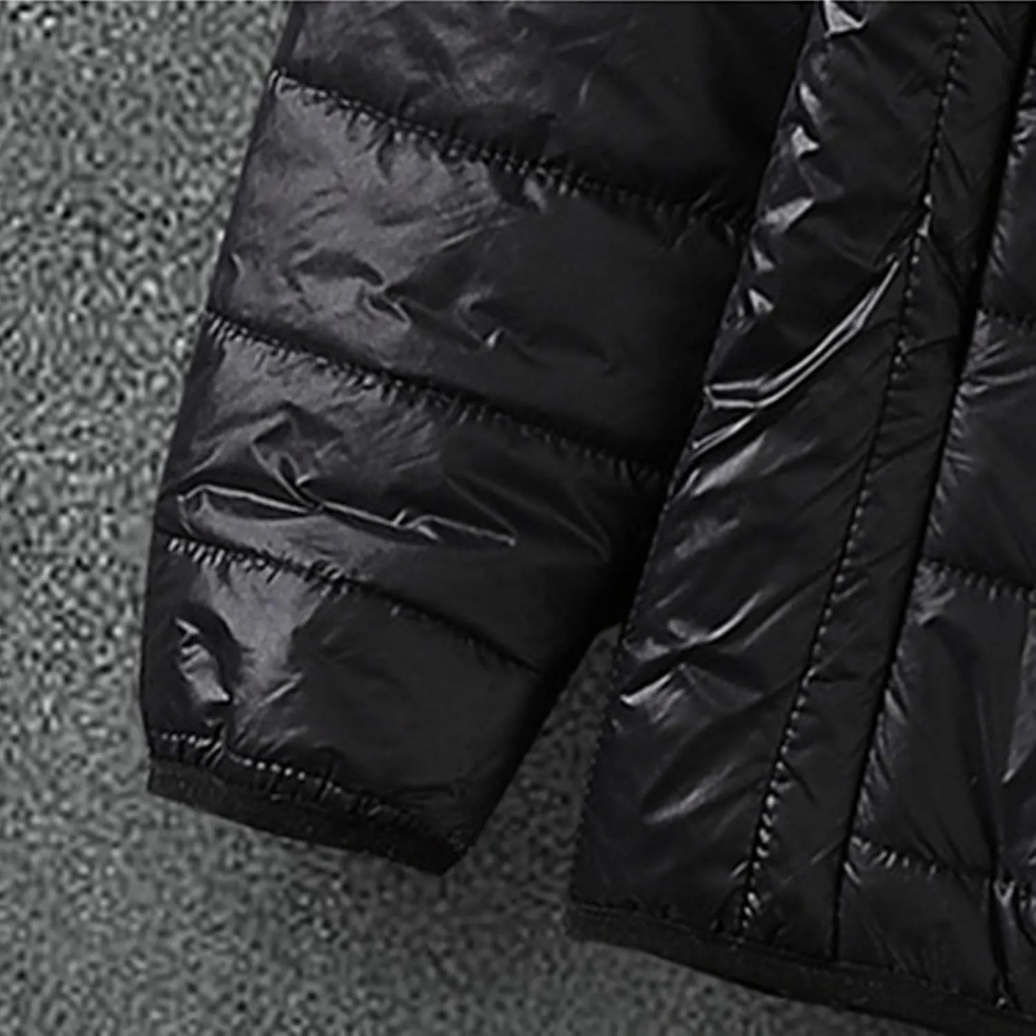 Men's Lightweight Down Jacket Hooded Zip Jacket with Pockets Loose Long Sleeve Casual Parkas Daily Outerwear Spring Coats