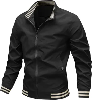 Mens Lightweight Jackets Light Windbreaker Casual Flight Bomber Jackets Fall Winter Warm Active Coat Outwear