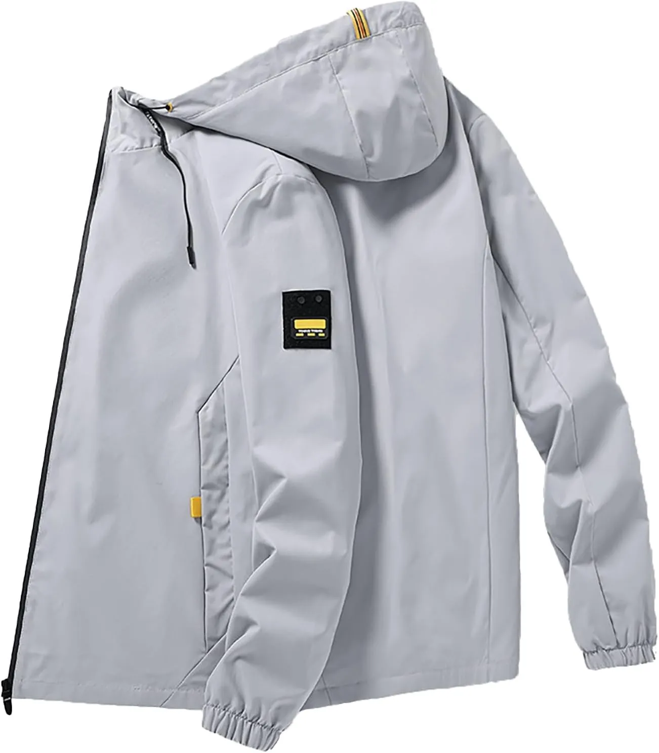 Mens Lightweight Waterproof Raincoat Packable Rain Jacket with Hood Outdoor Rain Gear Travel Hiking Cycling