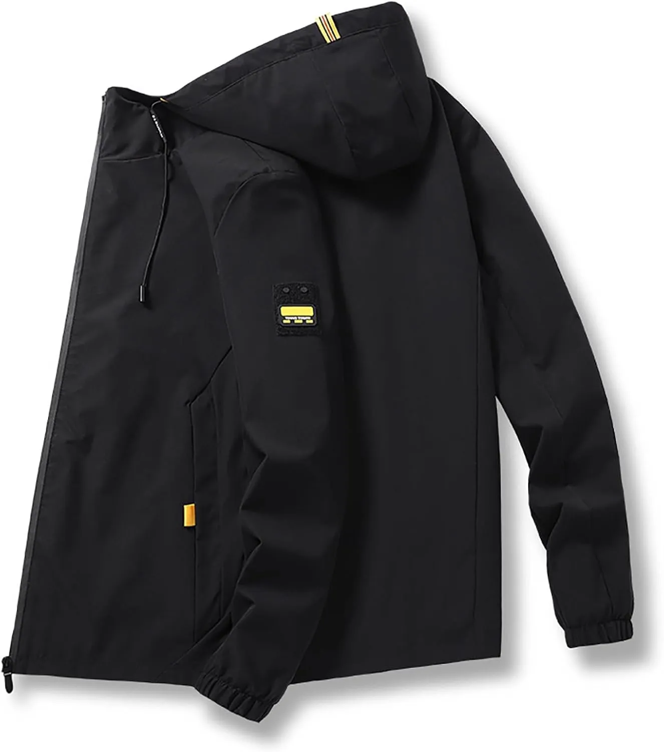 Mens Lightweight Waterproof Raincoat Packable Rain Jacket with Hood Outdoor Rain Gear Travel Hiking Cycling