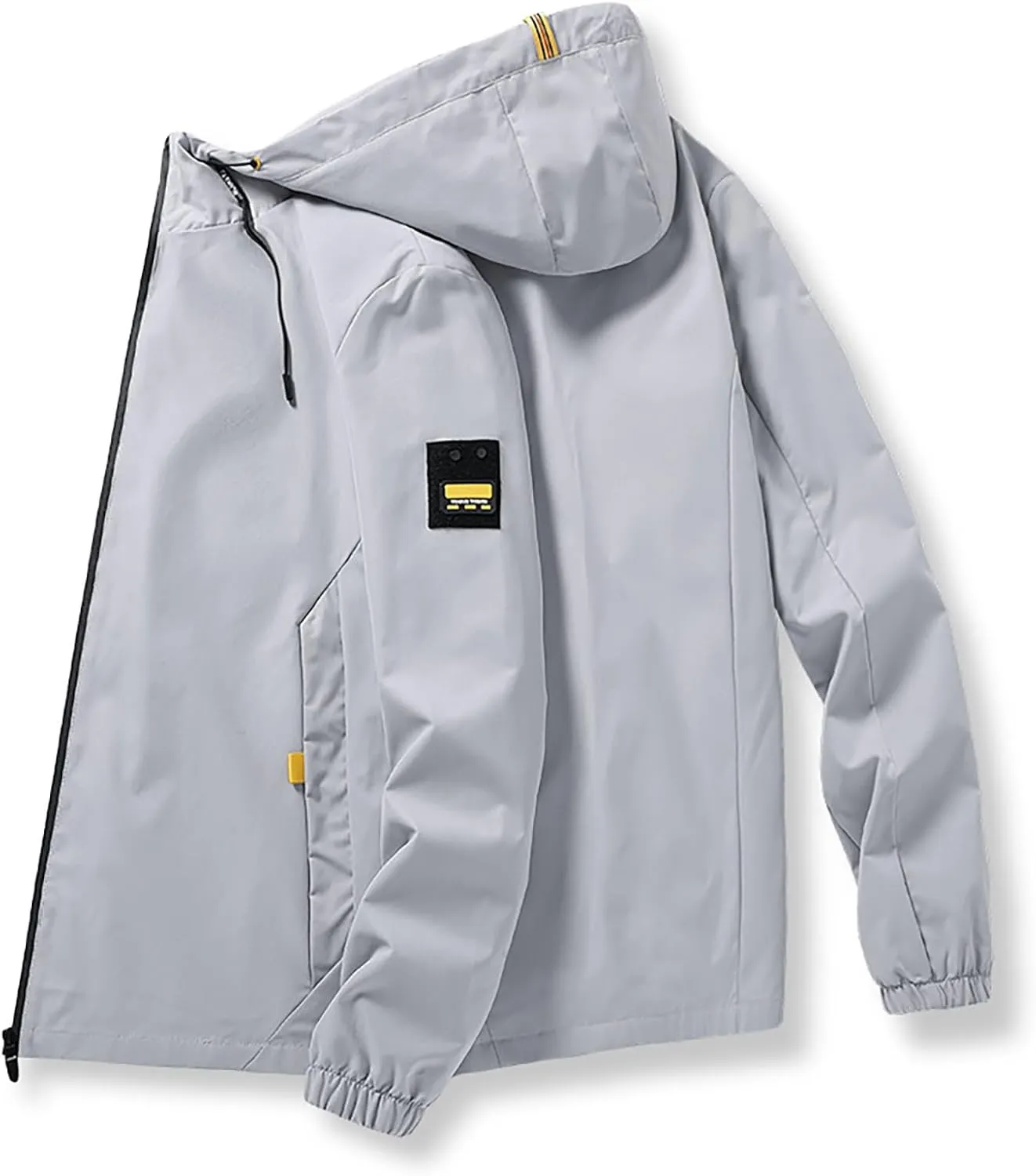 Mens Lightweight Waterproof Raincoat Packable Rain Jacket with Hood Outdoor Rain Gear Travel Hiking Cycling