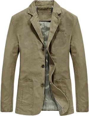 Men's Notch Lapel Distressed Blazer Classic Vintage Style Suit Jacket Solid Fashion Sport Coat Retro Trendy Outwear