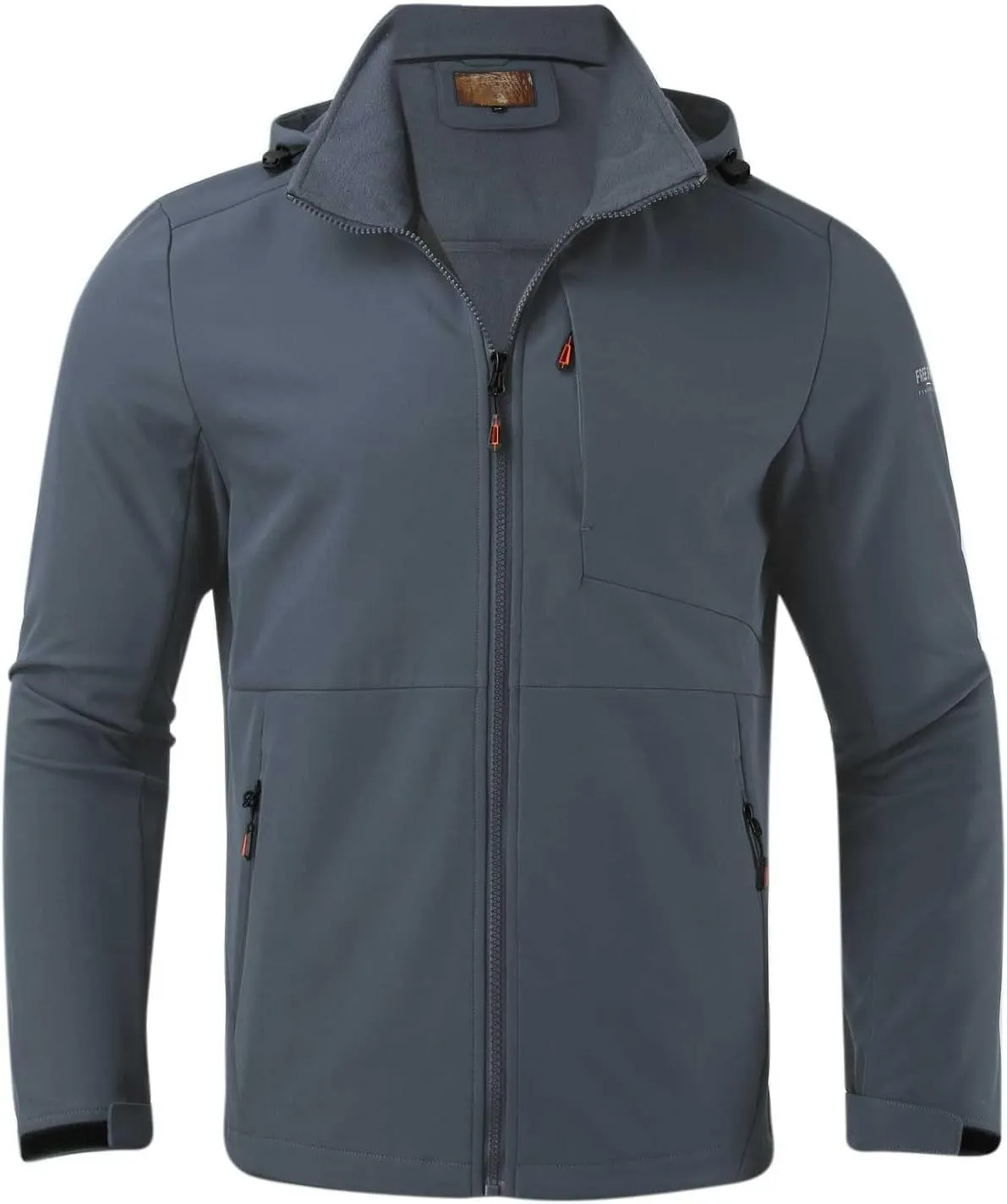 Mens Outdoor Ventures Lightweight Softshell Jackets Fleece Lined Hooded Water Resistant Winter Hiking Windbreaker Jackets