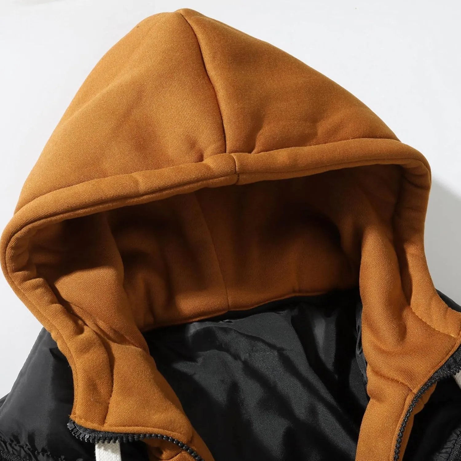 Mens Puffer Jacket with Hood Lightweight Down Coat Zip up Quilted Jacket Padded Insulated Coat Warm Winter Jackets