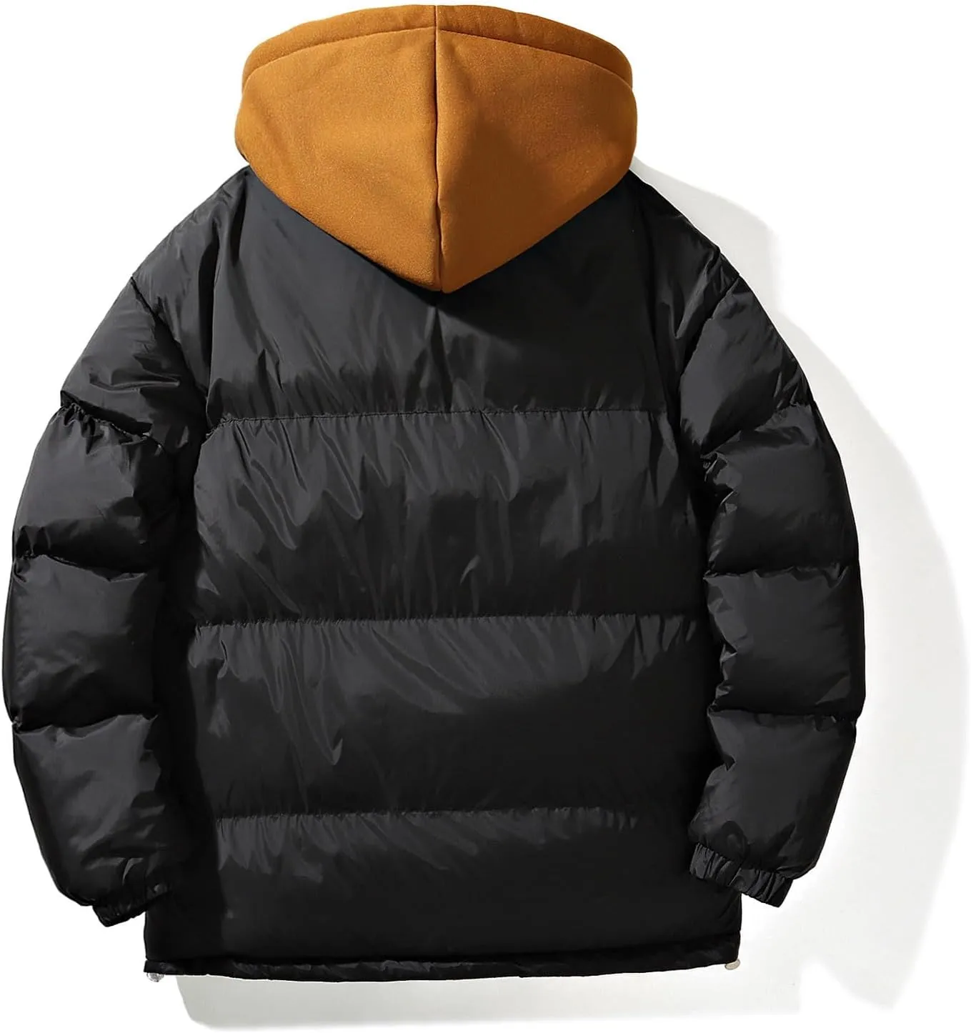Mens Puffer Jacket with Hood Lightweight Down Coat Zip up Quilted Jacket Padded Insulated Coat Warm Winter Jackets