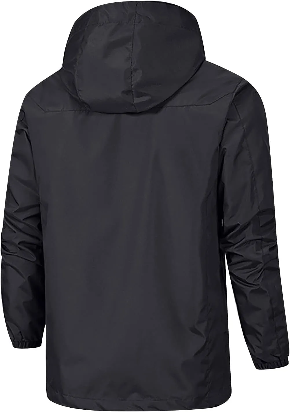 Men's Rain Jackets Waterproof Warm Puffer Jacket Hooded Windproof Winter Coat Bomber Jacket, XL-5XL