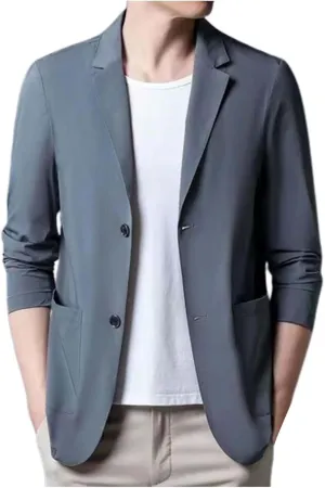 Mens Sports Coat 2024 Fit One Button Suit Coat Jacket Tops Men Fashion Men'S Sport Coats & Blazers 2 Piece Set For