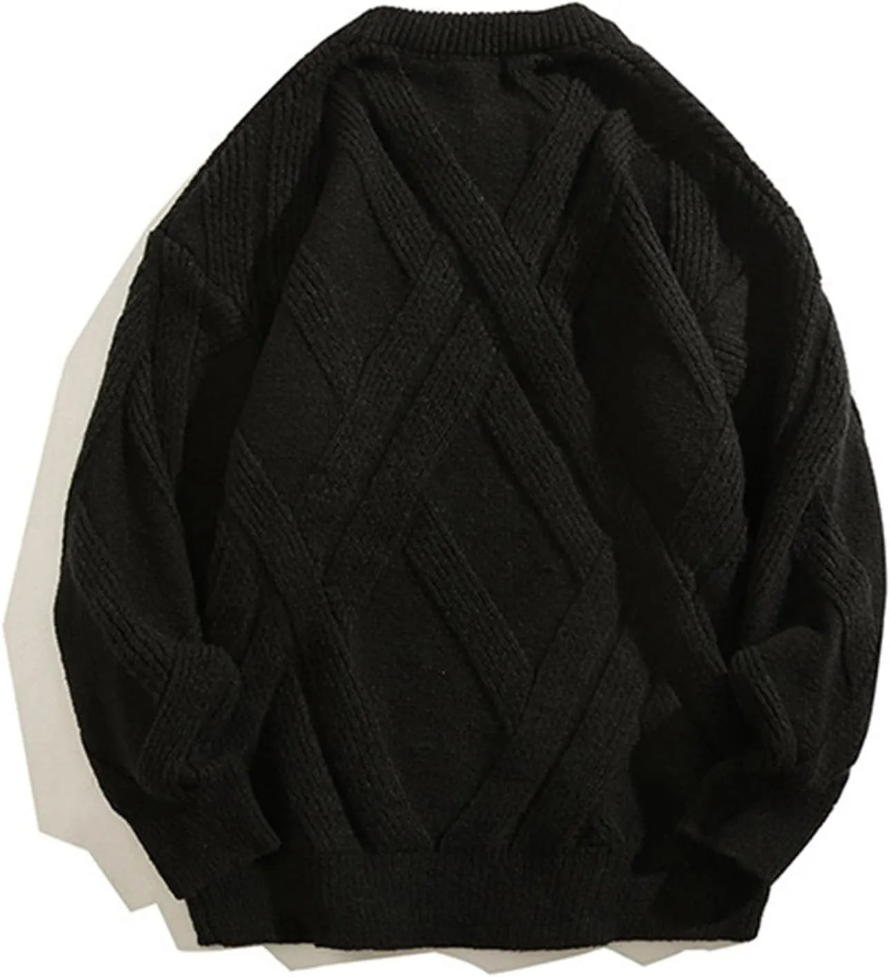 Men's Spring and Autumn Cardigan Warm Solid Color Trend Loose Sweater Knitwear Short Sweaters for Men
