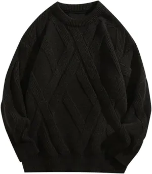 Men's Spring and Autumn Cardigan Warm Solid Color Trend Loose Sweater Knitwear Short Sweaters for Men