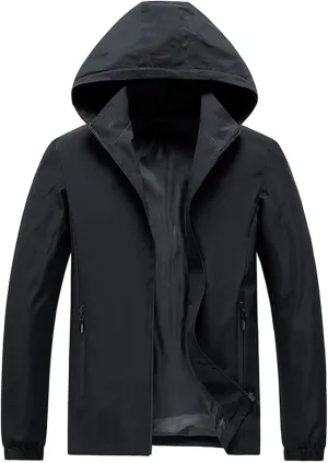Men's Tactical Jackets Softshell Fleece Lined Lightweight Coats with Pockets Water Resistant Outdoor Hiking Camping