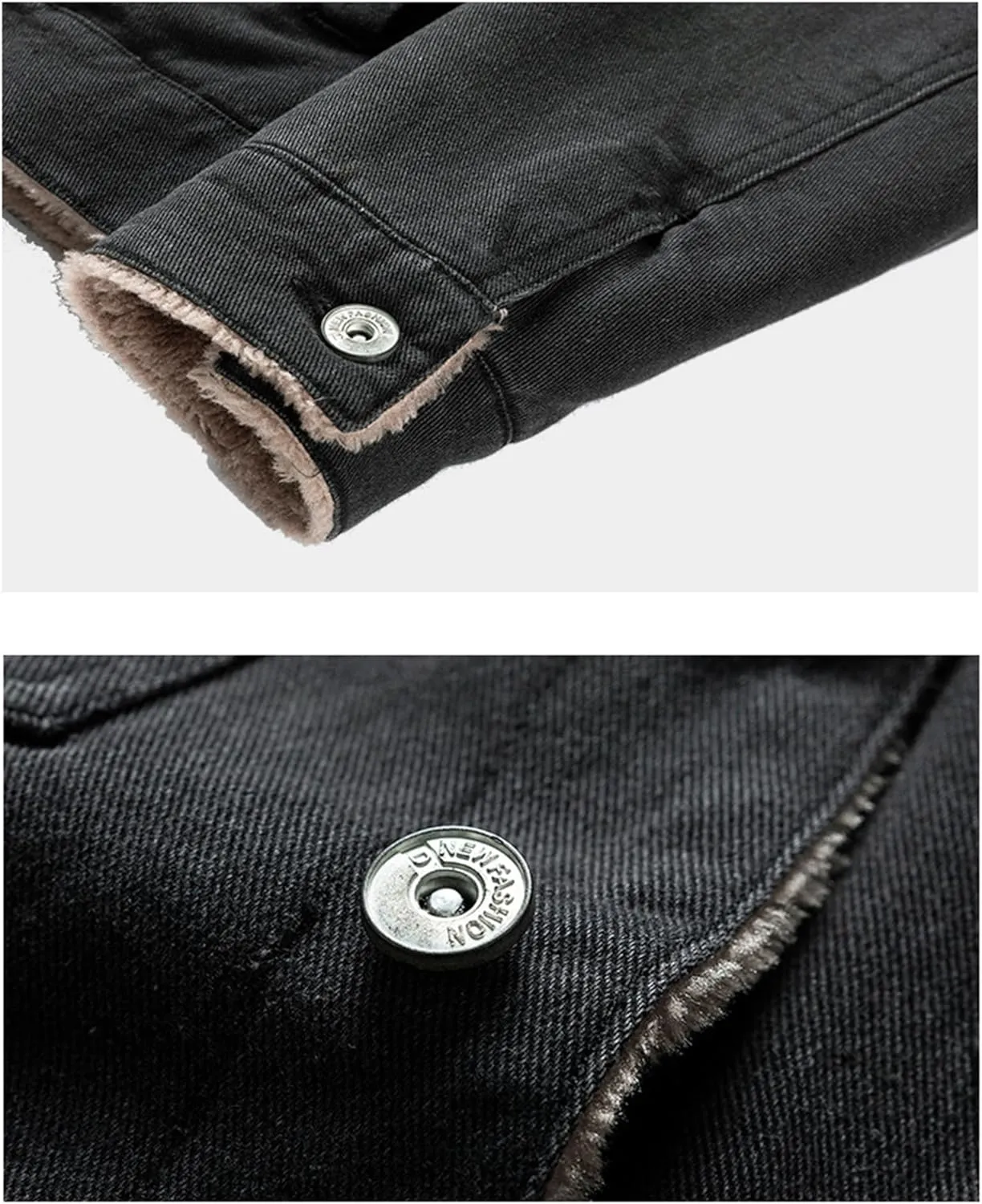 Mens Warm Winter Coats Fleece Lined Denim Trucker Jackets Sherpa Lined Corduroy Jackets for Thermal Warmth
