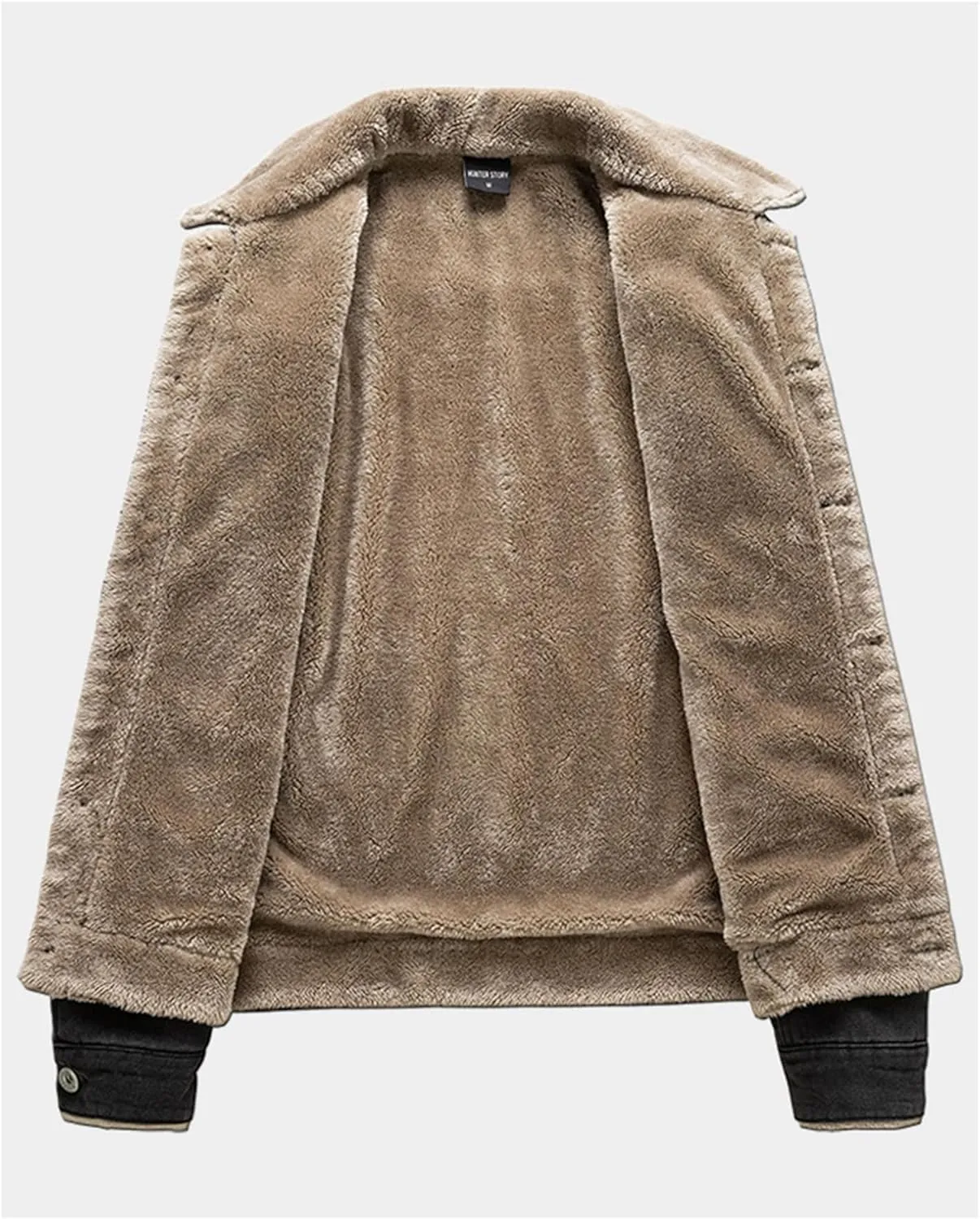 Mens Warm Winter Coats Fleece Lined Denim Trucker Jackets Sherpa Lined Corduroy Jackets for Thermal Warmth