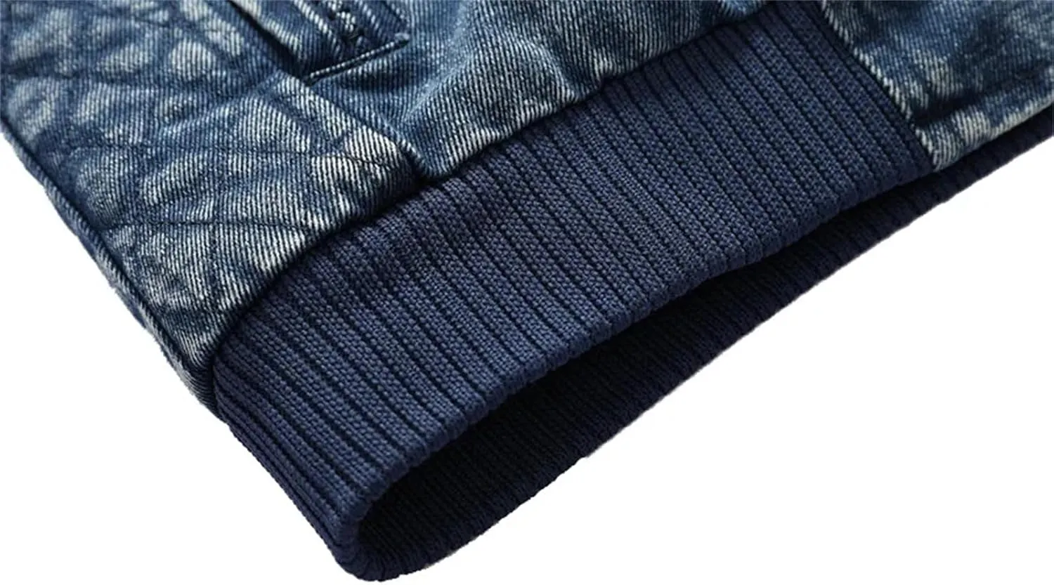 Men's Winter Hoodied Denim Jackets Casual Blue Fleece Jeans Jacket Outwear Cotton Trucker Denim Jackets