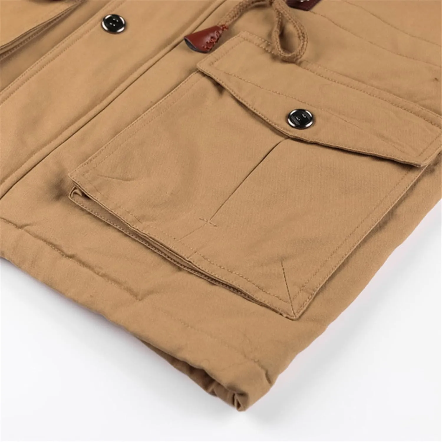 Mens Winter Jacket Cotton Military Jackets Fleece Lined Thick Work Coats Sherpa Cargo Paka Jacket with Removable Hooded