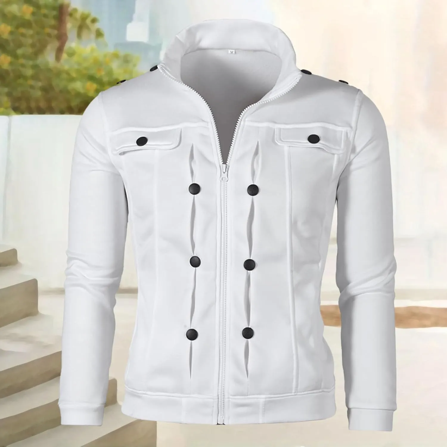 Men's Winter Jacket Thick Light Lightweight Comfortable Leisure Jacket Fleece Slim Fit Solid Color Coats Stylish Jackets