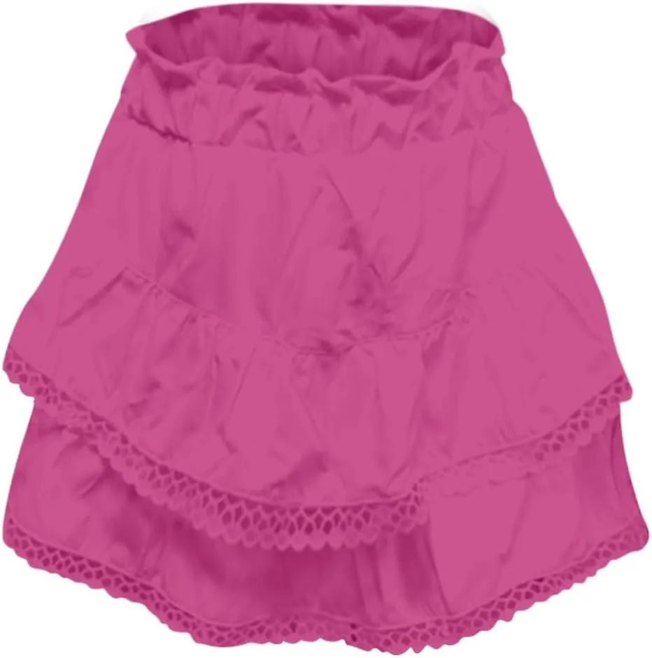 Mini Skirts for Women High Waisted Ruffled Tiered Flowy Shorts for Women Casual Boho Pleated Crochet Tennis Skorts Cute