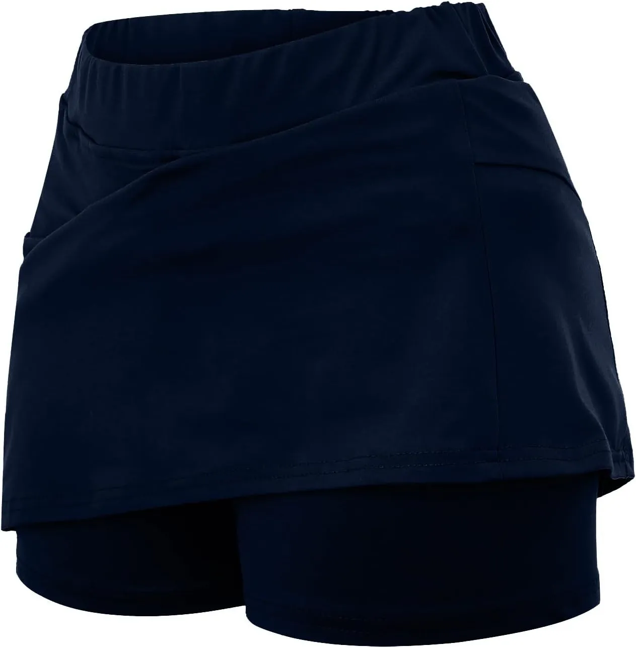Navy Tennis Skirts for Women Running Shorts Built in Spandex Women Spandex Shorts Women Gym