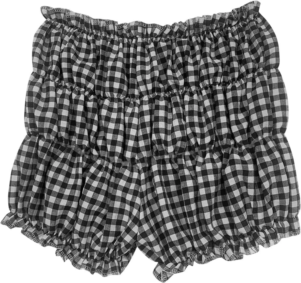 Pink Plaid Skirt for Women Mini Shorts Low Rise Checkered Bloomer Shorts Y2k Mini Ruffle Shorts Gingham Boxer