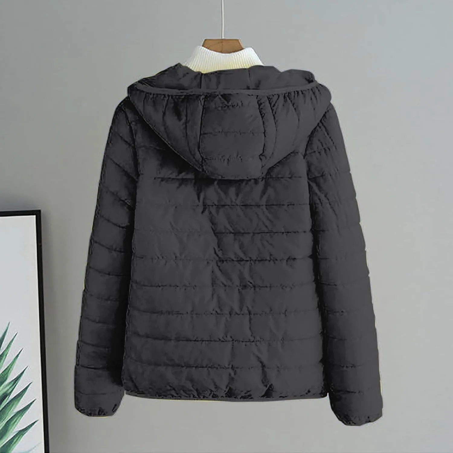 Plus Size Coats Women Women Trim Hooded Down Coat Womens Winter Thick Warm Coat Loose Hooded Women's Women Plus