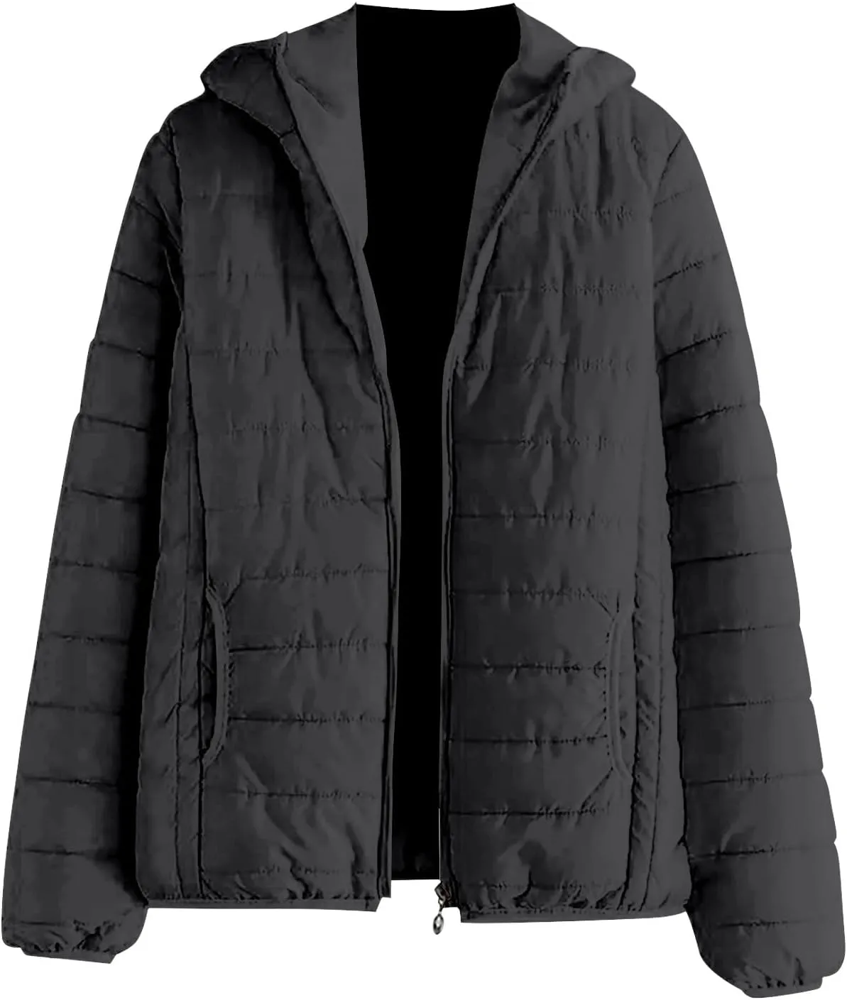 Plus Size Coats Women Women Trim Hooded Down Coat Womens Winter Thick Warm Coat Loose Hooded Women's Women Plus