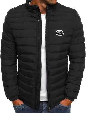 Puffer Jacket Men Packable Lightweight Down Coat Stand Collar Quilted Jacket Zip up Padded Coat Warm Winter Jackets