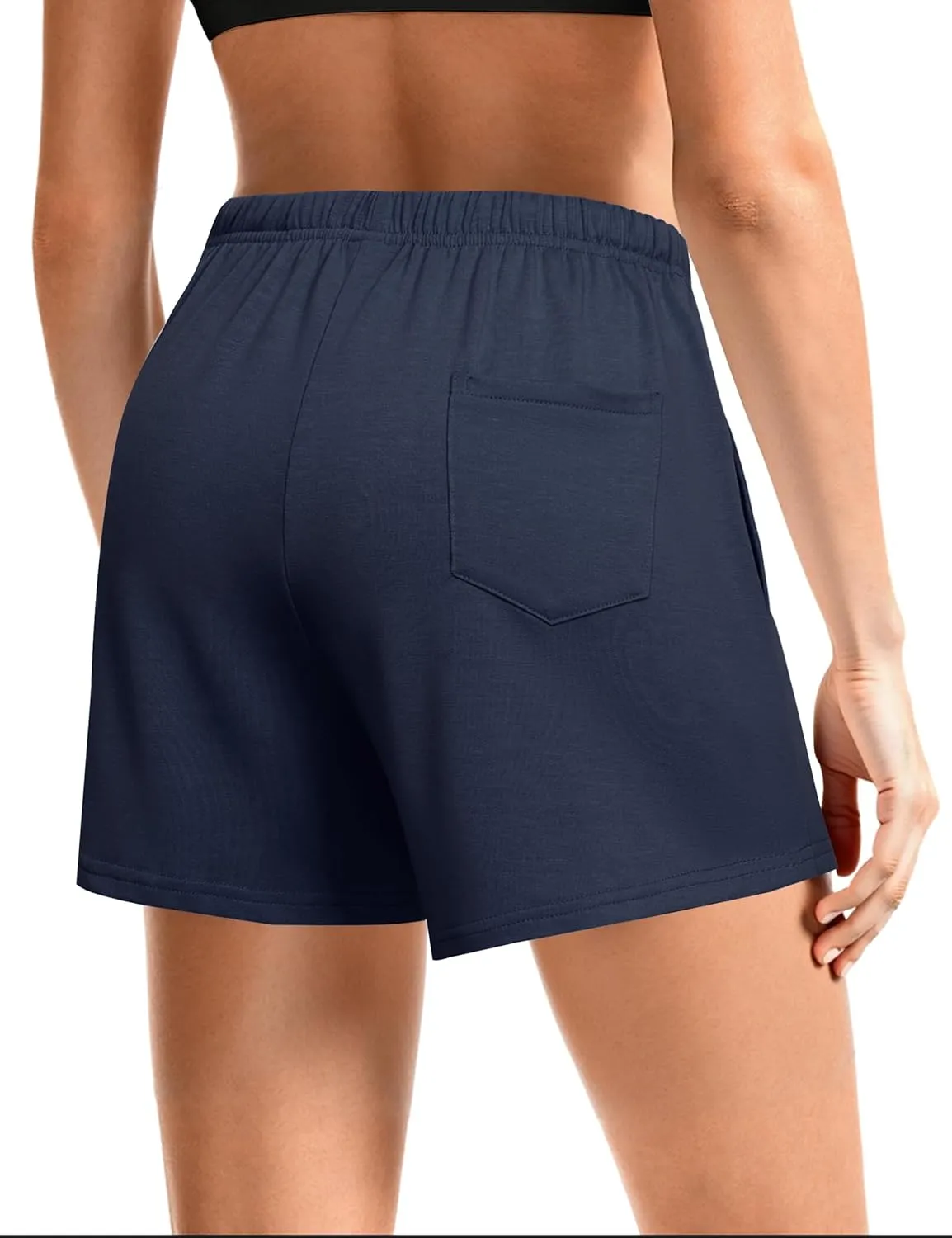 Quenteen Womens Sweat Shorts Cotton Lounge Shorts Casual Comfy Drawstring High Waist Running Shorts with Pockets