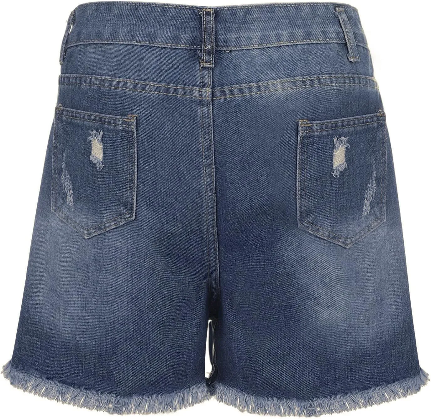 Ripped Jeans Shorts Womens High Waisted Stretchy Frayed Hem Distressed Denim Shorts Summer Hot Shorts with Pockets