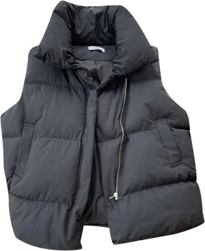 SHAOBGE Jacket and Coat for Women 2022 Autumn Winter Ladies Oversized Solid Puff Padded Vest Popular Coat
