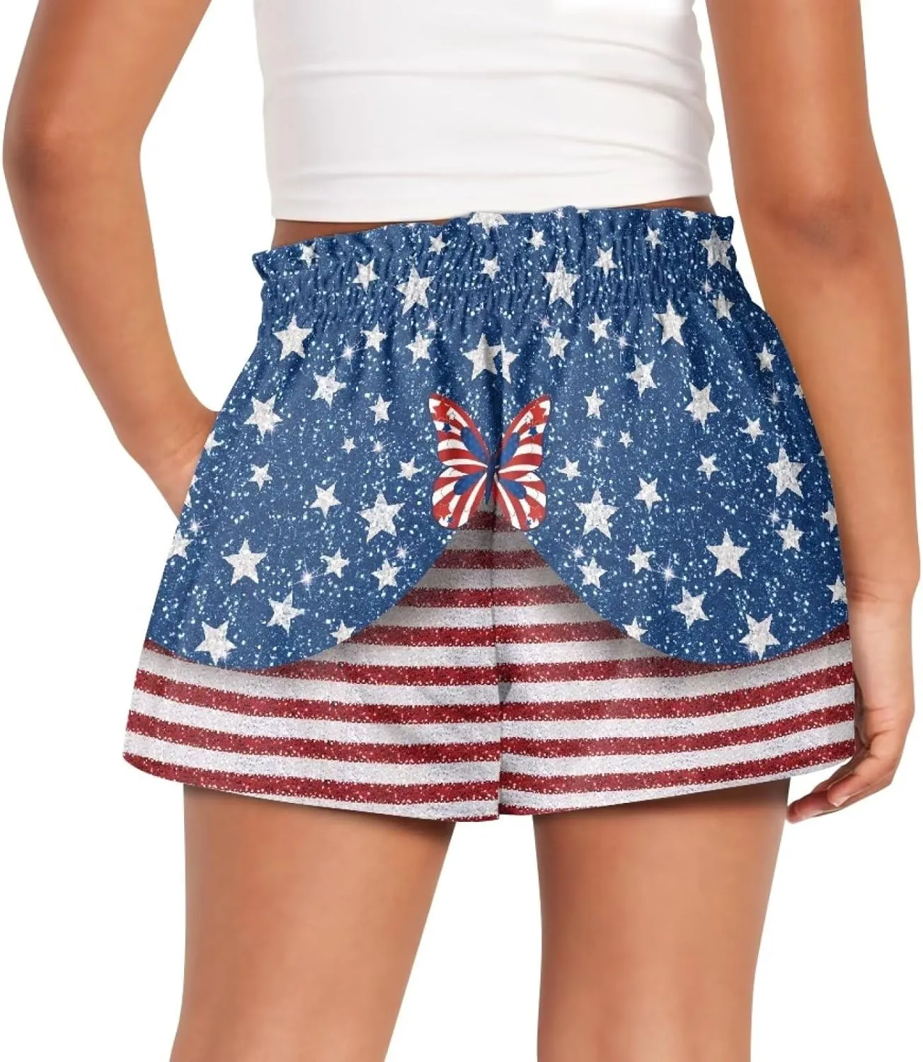 Shorts for Girls 3-16Y Athletic Shorts Summer High Waist Running Shorts Soft Dance Yoga Shorts with Pockets