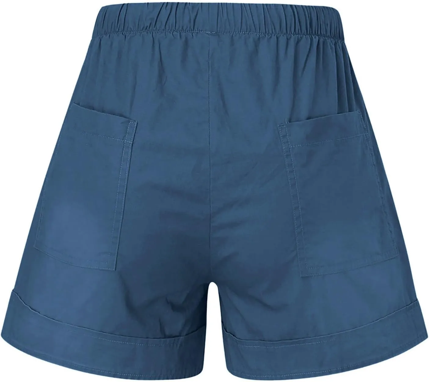 Shorts for Women Trendy Elastic High Waist Drawstring Casual Summer Shorts with Pocket Plus Size Lounge Shorts