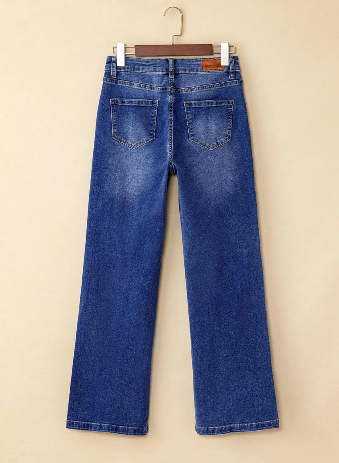 Sidefeel Women's High Waist Zimbaplatinum Jeans Stretch Skinny Slims Ankle Bootcut Jeans with Pockets