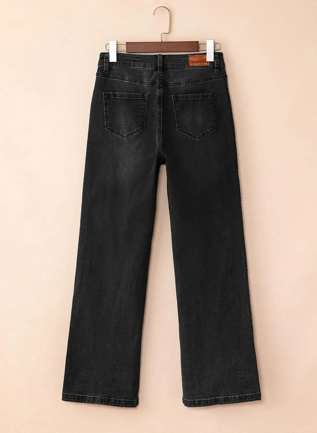 Sidefeel Women's High Waist Zimbaplatinum Jeans Stretch Skinny Slims Ankle Bootcut Jeans with Pockets