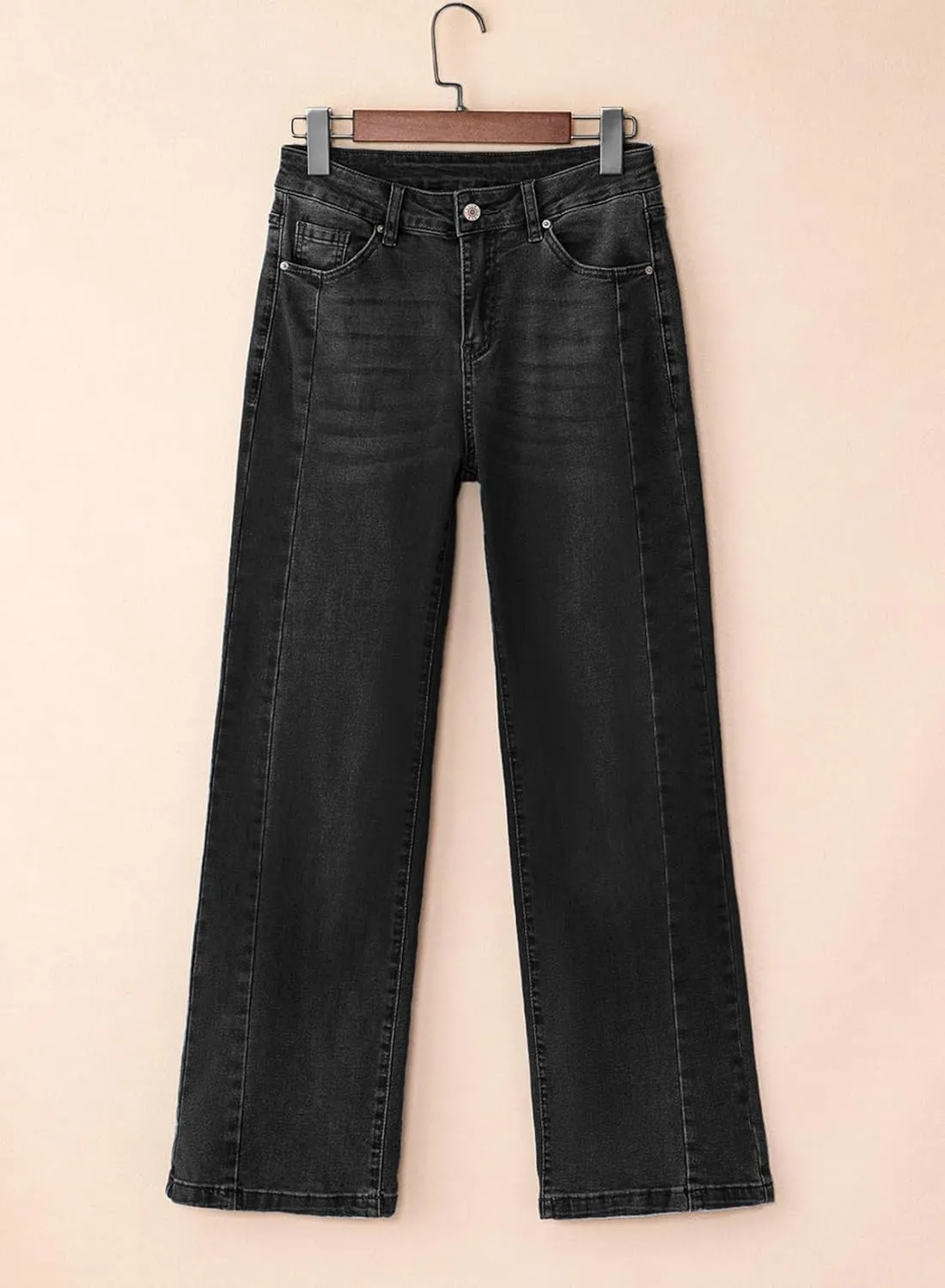 Sidefeel Women's High Waist Zimbaplatinum Jeans Stretch Skinny Slims Ankle Bootcut Jeans with Pockets