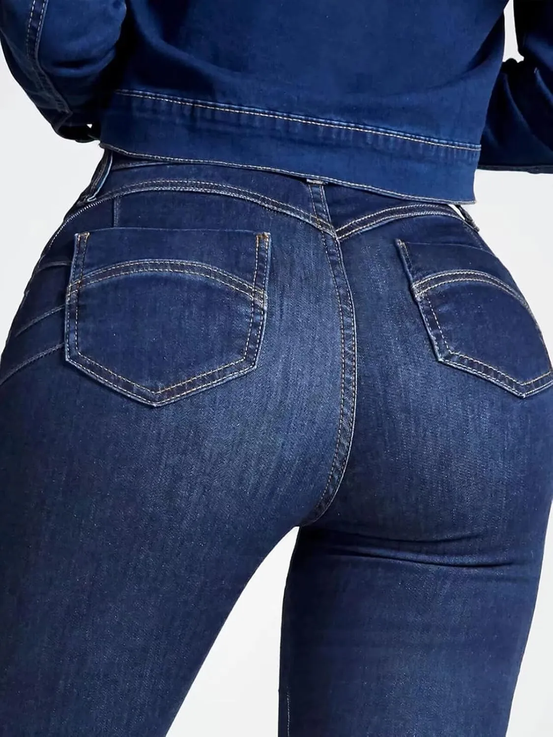 Skinny Jeans for Women High Waisted Butt Lifting Stretchy Curvy Jeans Ripped Slim Fit Denim Pants with Pockets