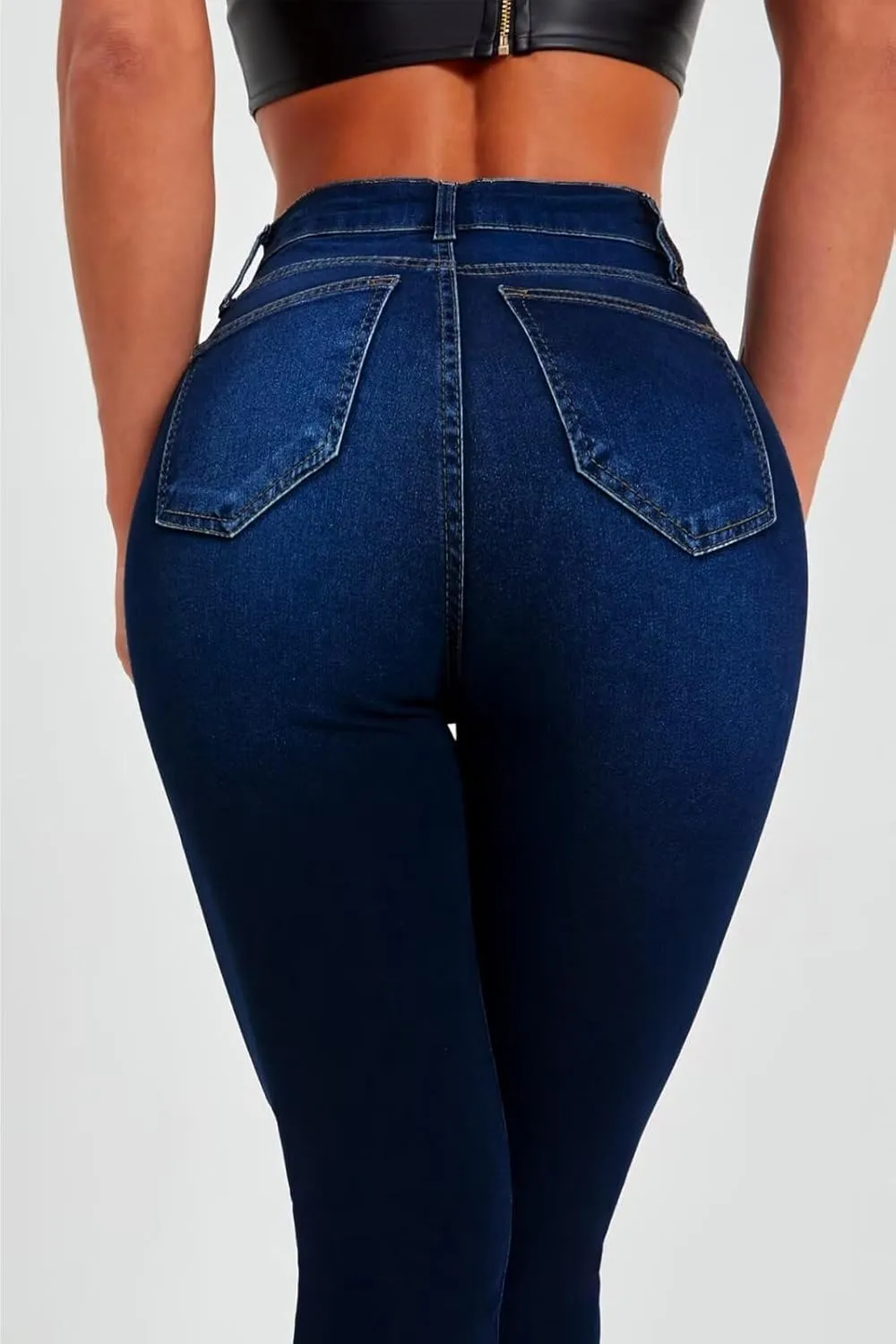 Skinny Jeans for Women High Waisted Butt Lifting Stretchy Curvy Jeans Ripped Slim Fit Denim Pants with Pockets