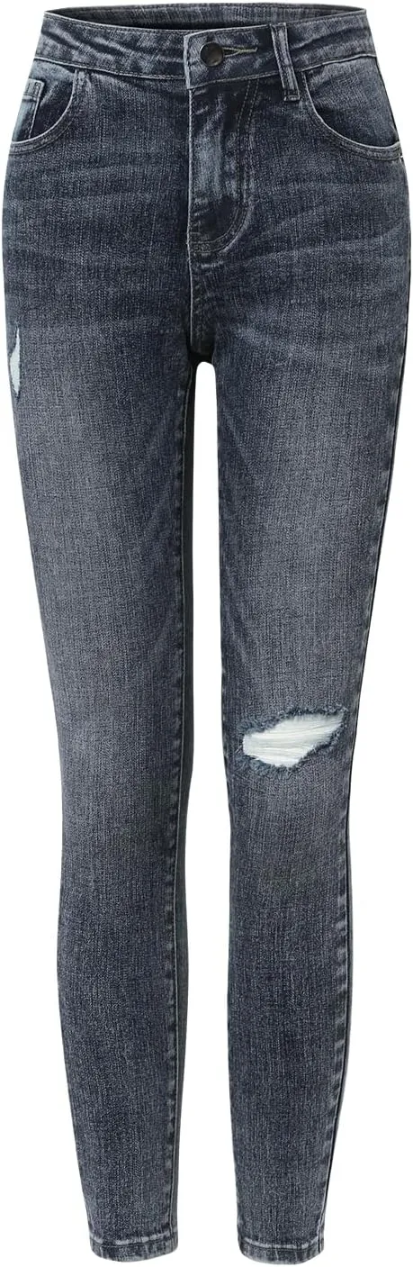 Skinny Jeans for Women High Waisted Tummy Control Stretchy Jeans with Pockets Slim Fit Classic Denim Leggings for Women