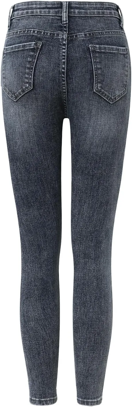 Skinny Jeans for Women High Waisted Tummy Control Stretchy Jeans with Pockets Slim Fit Classic Denim Leggings for Women