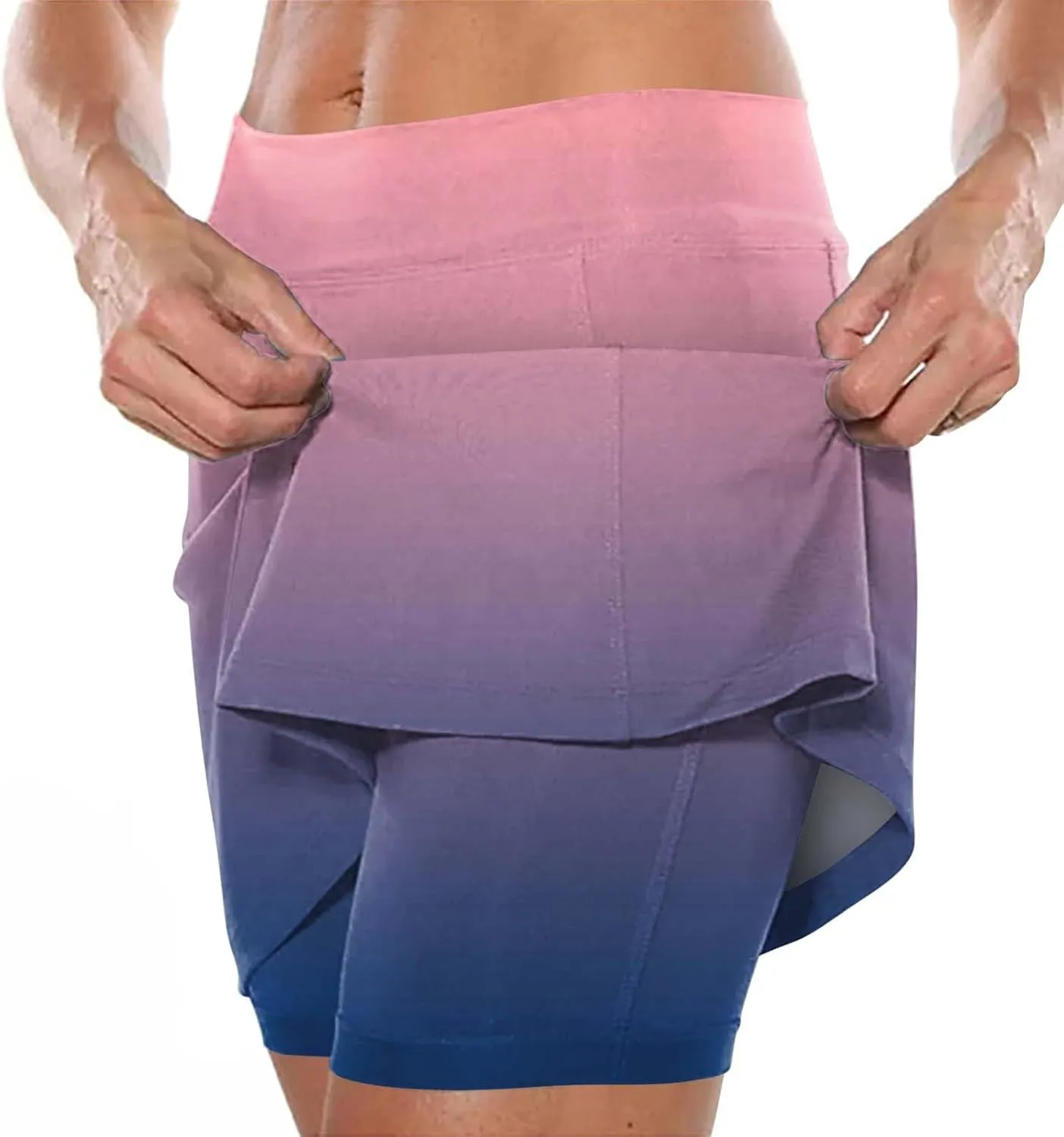 Skirts for Women Trendy Summer Maxi Khaki Biker Shorts Men Padded Underwear Tennis Skirt Plus Size Purple