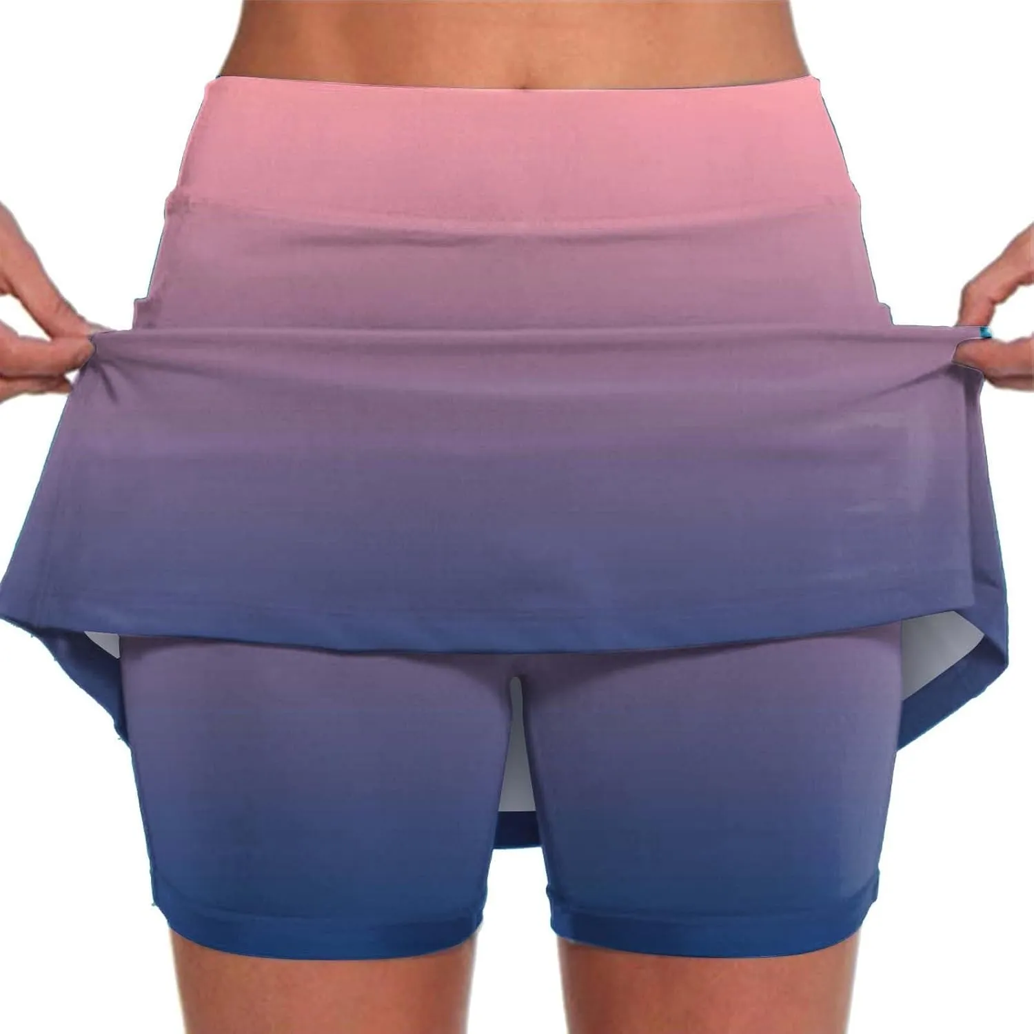 Skirts for Women Trendy Summer Maxi Khaki Biker Shorts Men Padded Underwear Tennis Skirt Plus Size Purple