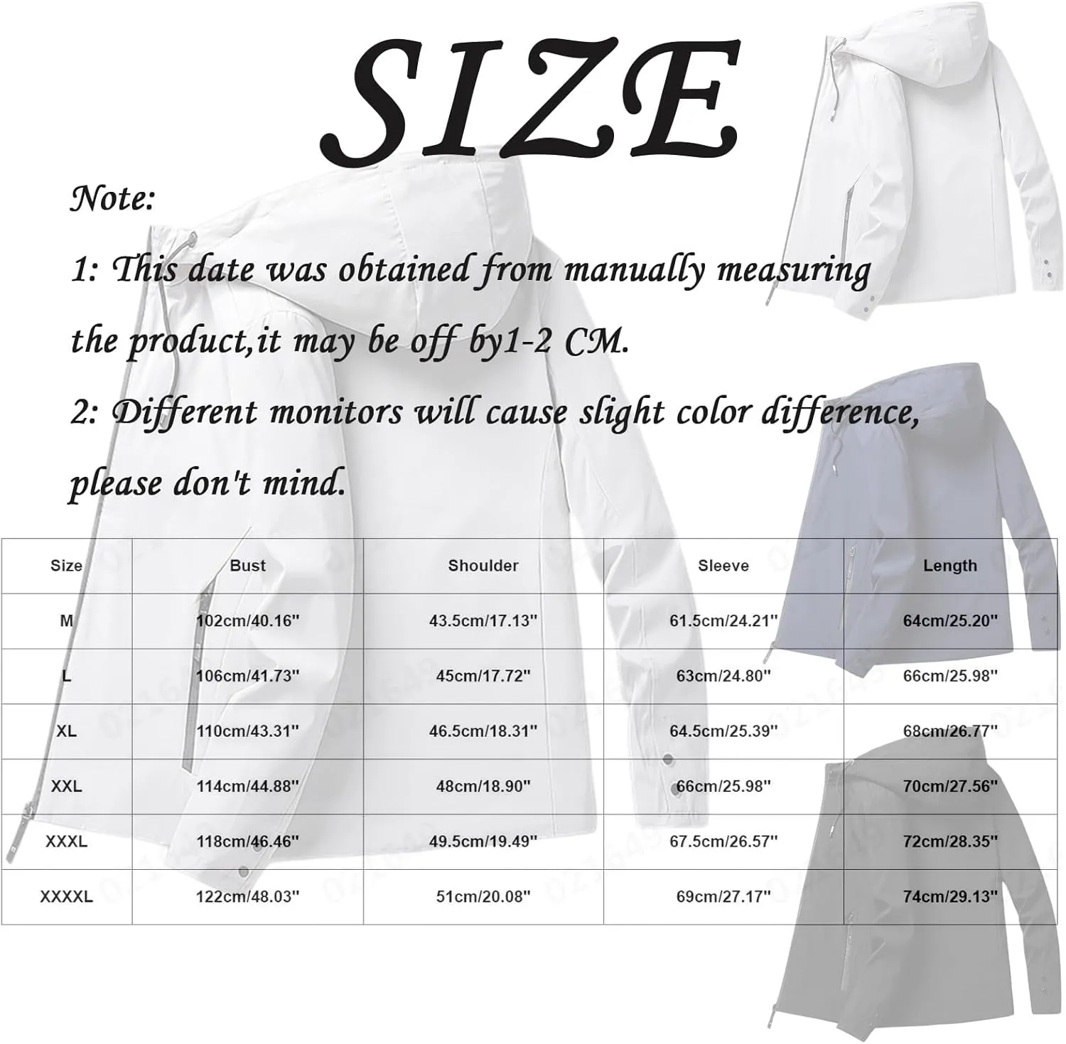 SUWBMHWE Mens Lightweight Hooded Softshell Waterproof Rain Jacket Breathable Raincoat Shell for Outdoor Mountain Hiking