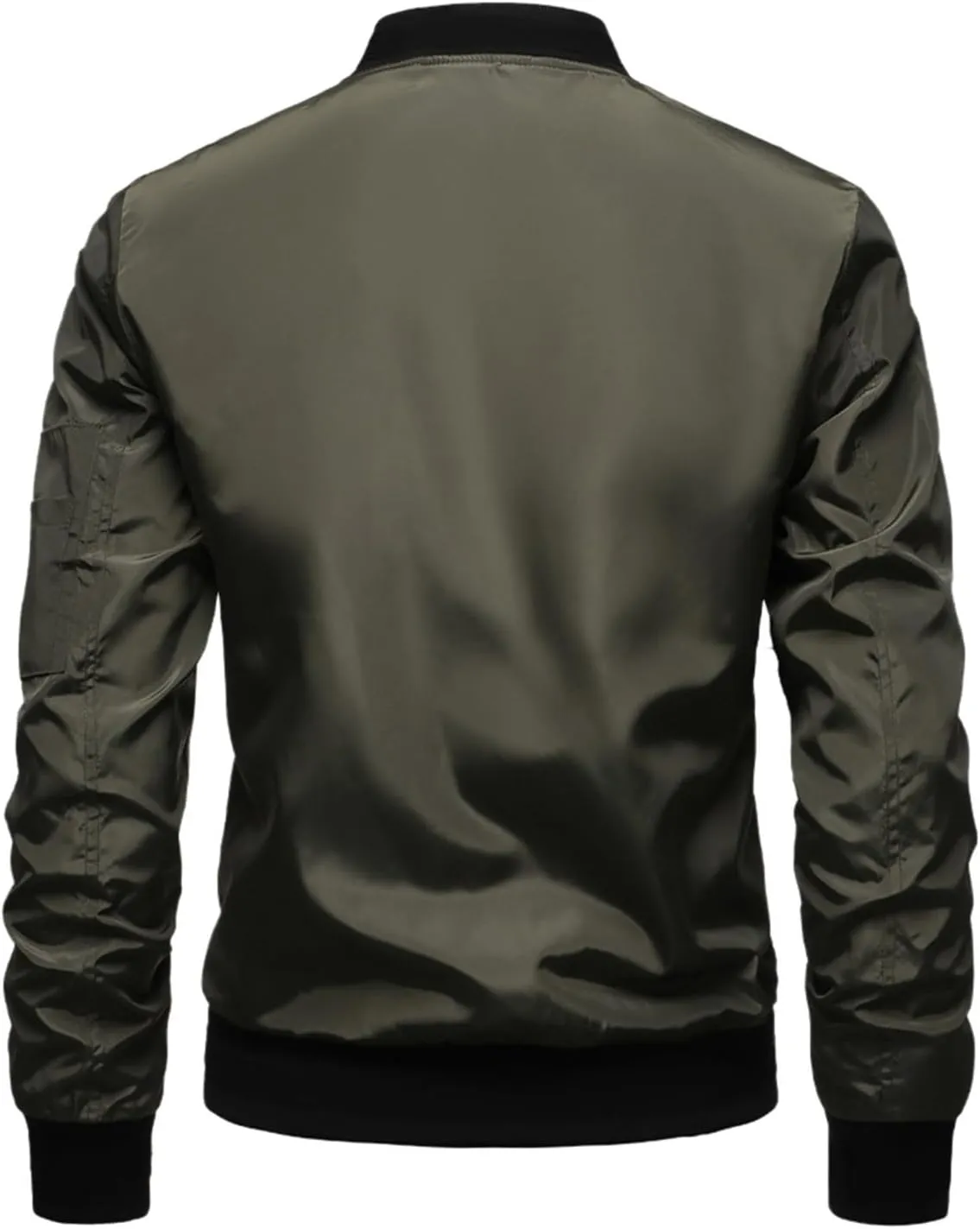 SUWBMHWE Men's Rain Jacket Waterproof Breathable Raincoat Stand Collar for Outdoor Hiking Traveling Cycling Windbreaker