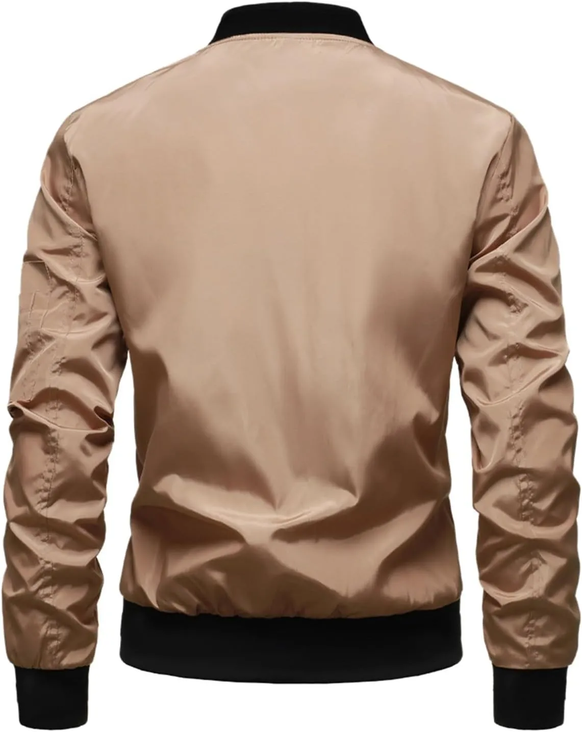 SUWBMHWE Men's Rain Jacket Waterproof Breathable Raincoat Stand Collar for Outdoor Hiking Traveling Cycling Windbreaker