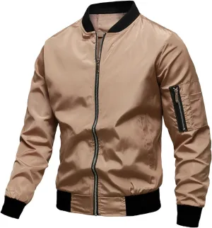 SUWBMHWE Men's Rain Jacket Waterproof Breathable Raincoat Stand Collar for Outdoor Hiking Traveling Cycling Windbreaker