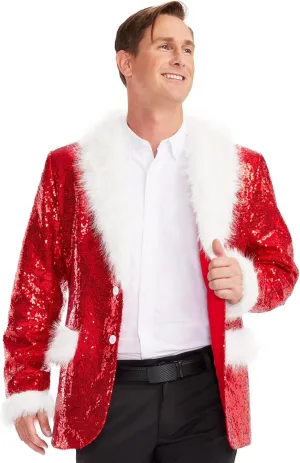 Tipsy Elves Men's Colorful Allover Sequin Blazers - Shiny Holiday New Years Ever Jackets