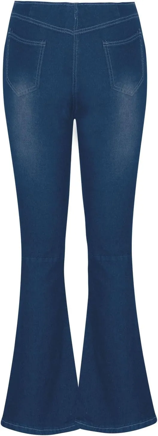Uillui Women's Flared Skinny Jeans-Bootleg Yoga Jeggings Stretch Tummy Control High Waisted Casual Denim Bell Bottom Jeans