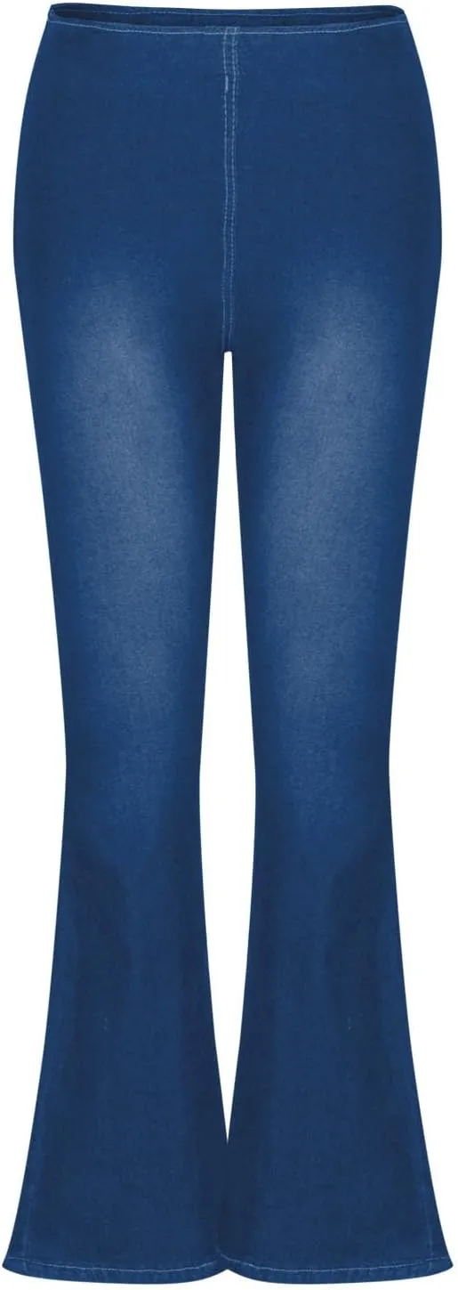 Uillui Women's Flared Skinny Jeans-Bootleg Yoga Jeggings Stretch Tummy Control High Waisted Casual Denim Bell Bottom Jeans